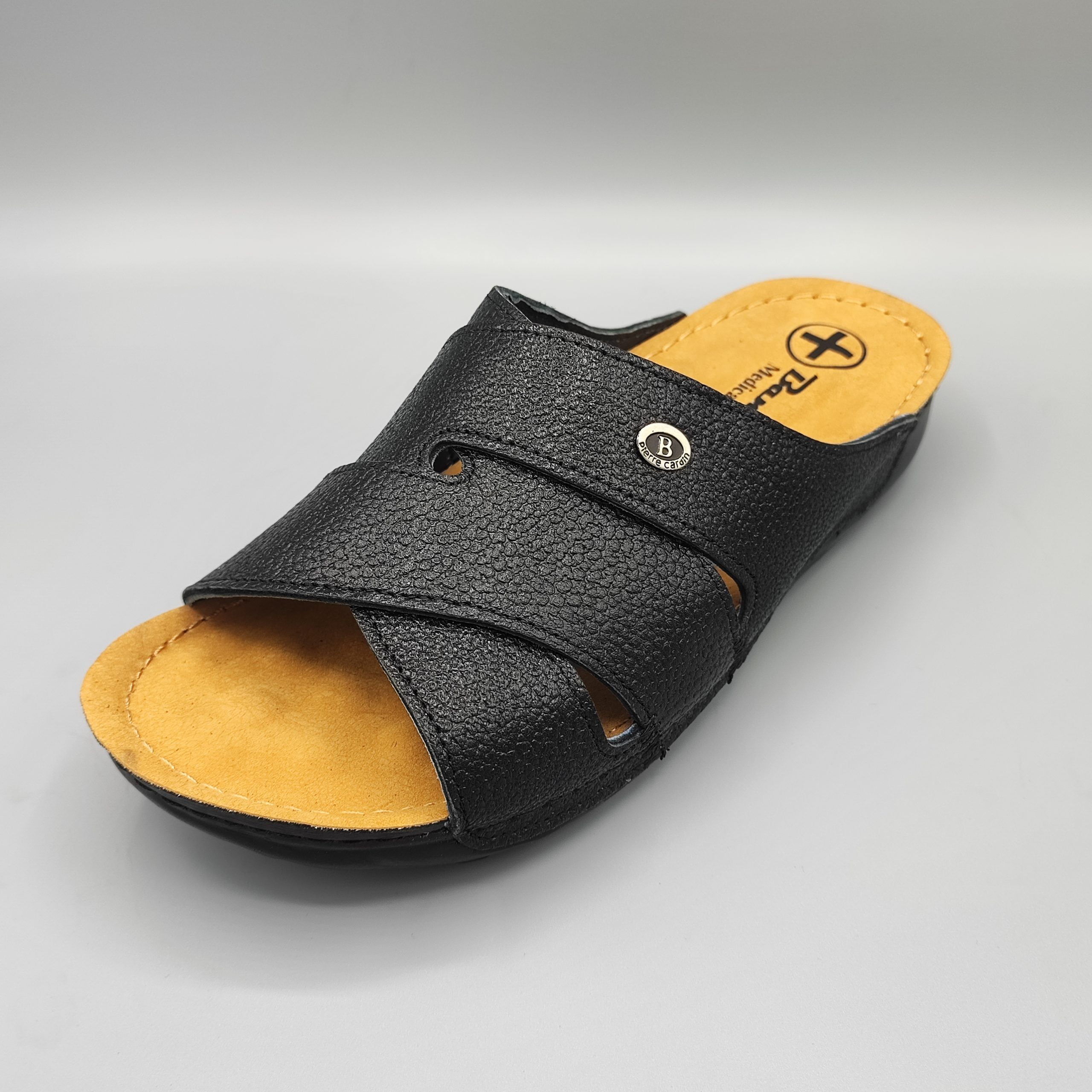 Leather medical slippers for men3